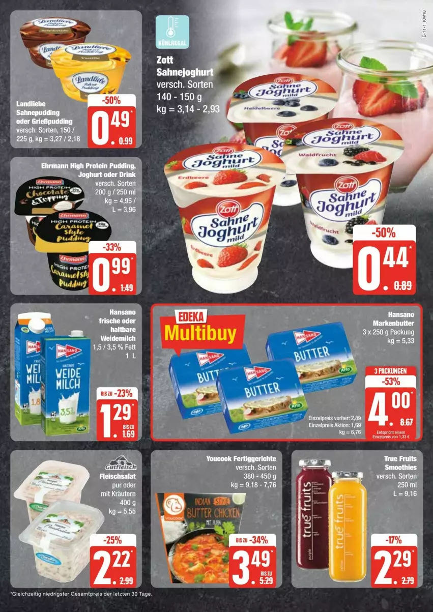 Aktueller Prospekt Edeka - Prospekte - von 27.04 bis 04.05.2024 - strona 11 - produkty: eis, reis, Ti, zott, ZTE