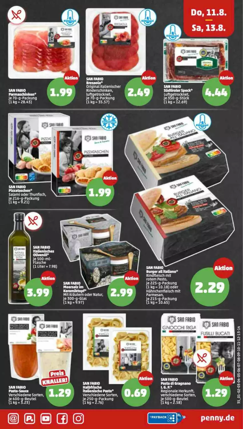 Aktueller Prospekt Penny - Prospekte - von 08.08 bis 13.08.2022 - strona 35 - produkty: bio, burger, eis, fisch, flasche, fleisch, Hähnchenfleisch, italienische pasta, kräuter, kräutern, Kugel, LG, natur, pasta, pesto, rind, rinder, rindfleisch, salami, schinken, tee, thunfisch, topf