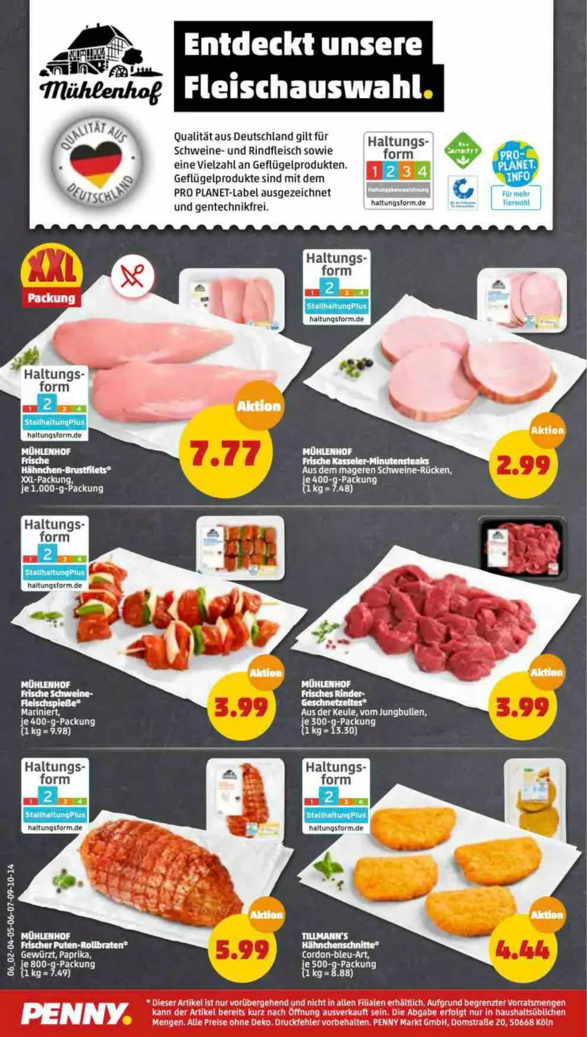 Aktueller Prospekt Penny - Prospekte - von 08.08 bis 13.08.2022 - strona 6 - produkty: braten, brustfilet, eis, filet, filets, fleisch, hähnchen-brustfilet, Heu, jungbullen, LG, pute, reis, rollbraten, schwein, schweine, Ti, wein, weine, ZTE