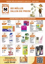 Gazetka promocyjna Mueller - Müller Prospekt - Gazetka - ważna od 08.01 do 08.01.2022 - strona 1 - produkty: Almased, ariel, ariel waschmittel, Berger, binden, bruno banani, carefree, coupon, dusche, Eau de parfum, eau de toilette, elle, flüssigseife, freche freunde, olive, palmolive, papier, parfum, Pods, Seife, shake, shampoo, slip, slipeinlagen, sofort-rabatt, Ti, toilettenpapier, vita, waschmittel