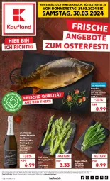 Gazetka promocyjna Kaufland - Umschlag - Gazetka - ważna od 27.03 do 27.03.2024 - strona 1 - produkty: angebot, angebote, aqua, flasche, riesling, Schal, Schale, sekt, spargel, Ti, wein, ZTE