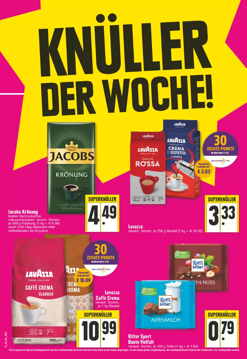 Aktueller Prospekt Edeka - Angebote der Woche - von 01.08 bis 06.08.2022 - strona 2 - produkty: alpenmilch, jacobs, milch, Sport