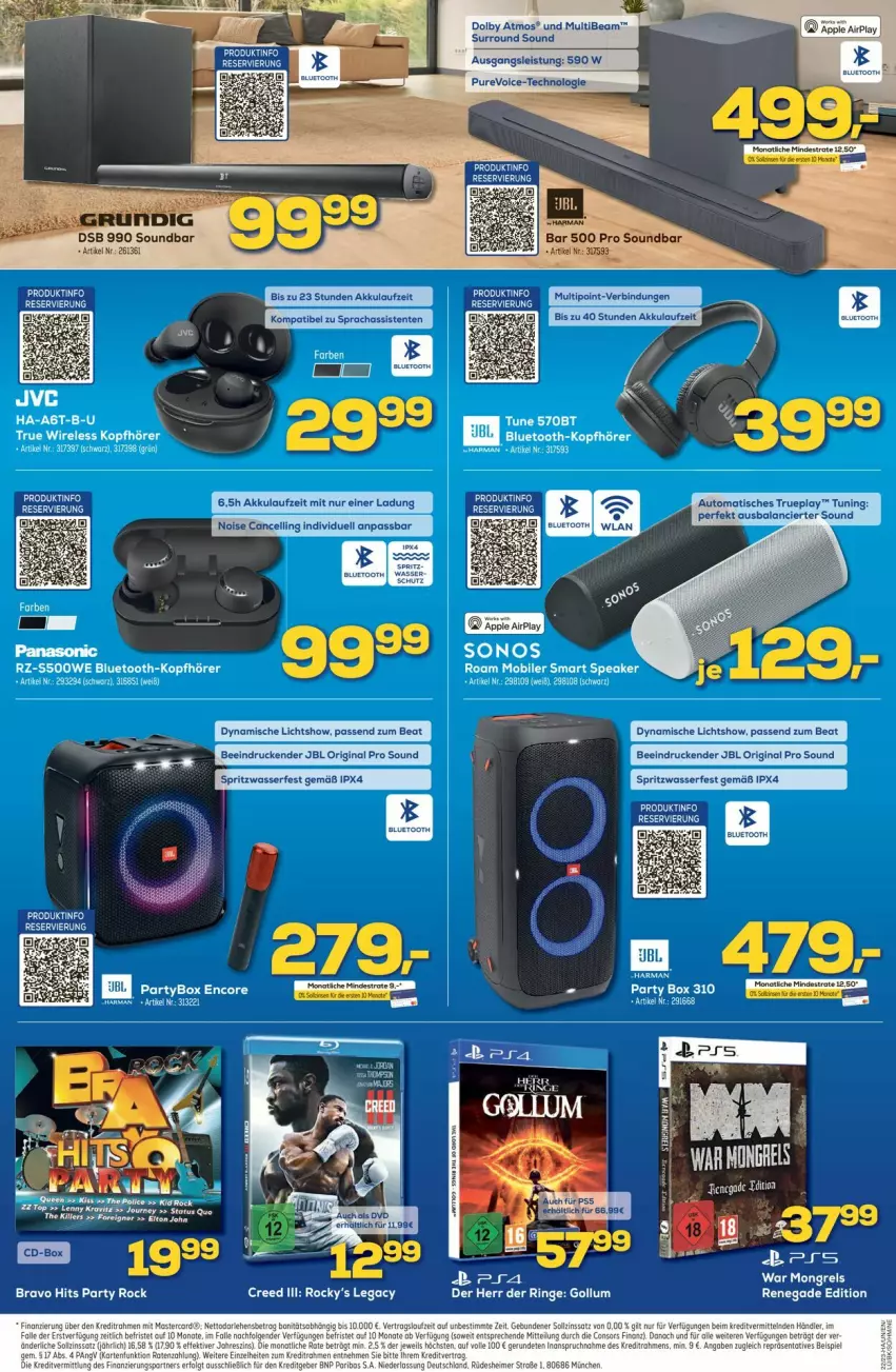 Aktueller Prospekt Euronics - Prospekte - von 31.05 bis 07.06.2023 - strona 4 - produkty: akku, Apple, auto, Bravo, eis, ente, gin, jbl, rel, Sonos, soundbar, Ti, tisch, usb, wasser