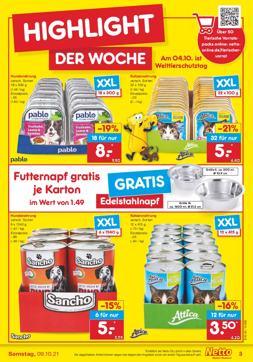 Aktueller Prospekt Netto Marken-Discount - Filial Angebote - von 04.10 bis 09.10.2021 - strona 3