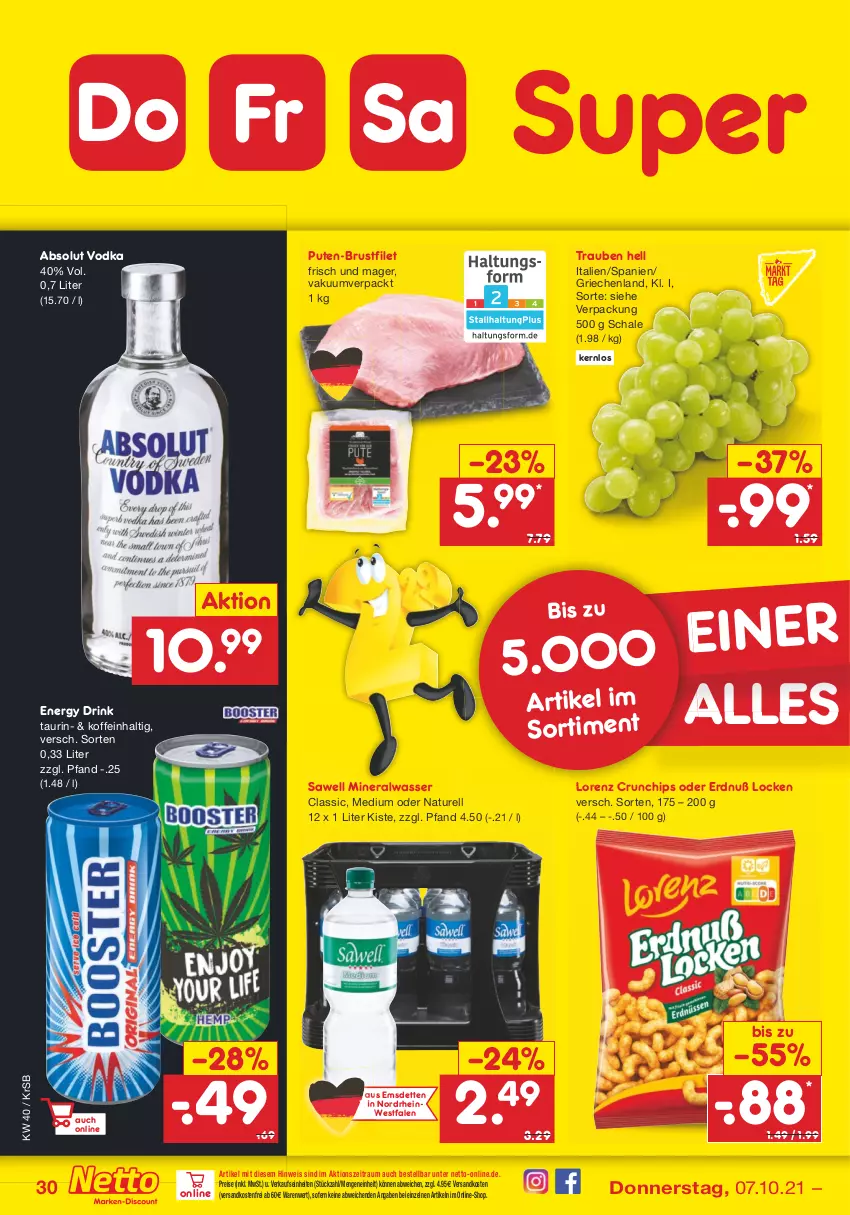 Aktueller Prospekt Netto Marken-Discount - Filial Angebote - von 04.10 bis 09.10.2021 - strona 30