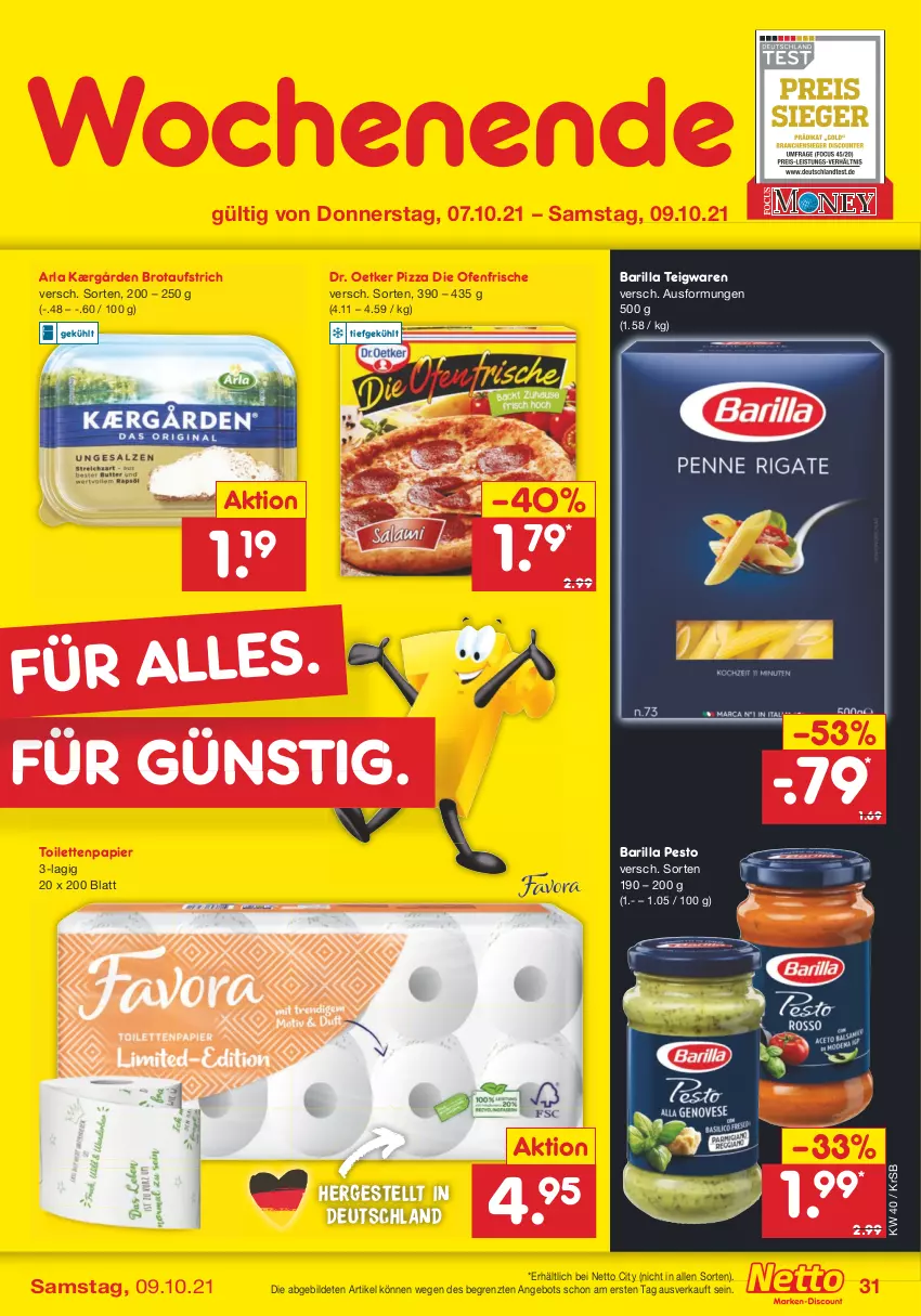 Aktueller Prospekt Netto Marken-Discount - Filial Angebote - von 04.10 bis 09.10.2021 - strona 31