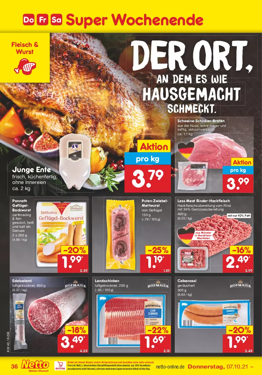 Aktueller Prospekt Netto Marken-Discount - Filial Angebote - von 04.10 bis 09.10.2021 - strona 36