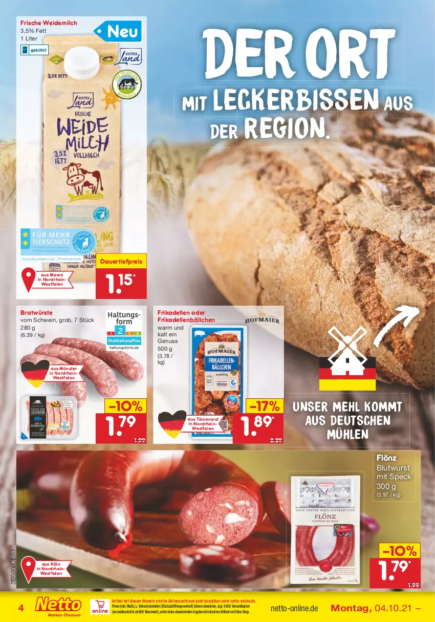 Aktueller Prospekt Netto Marken-Discount - Filial Angebote - von 04.10 bis 09.10.2021 - strona 4