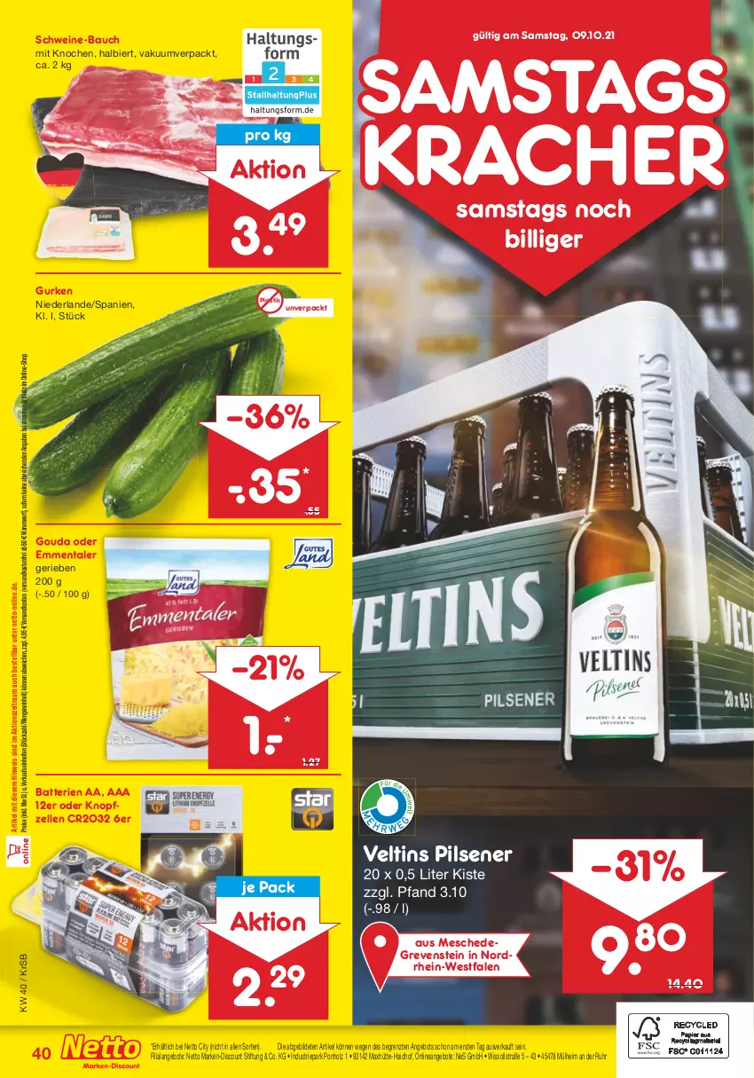 Aktueller Prospekt Netto Marken-Discount - Filial Angebote - von 04.10 bis 09.10.2021 - strona 40