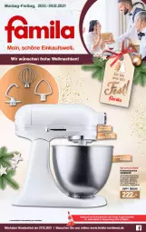 Gazetka promocyjna Famila - Prospekte - Gazetka - ważna od 24.12 do 24.12.2021 - strona 1 - produkty: angebot, Bau, edelstahl, eis, elle, küche, Küchen, küchenmaschine, reis, Schneebesen, schüssel, teller, Ti, weihnachten