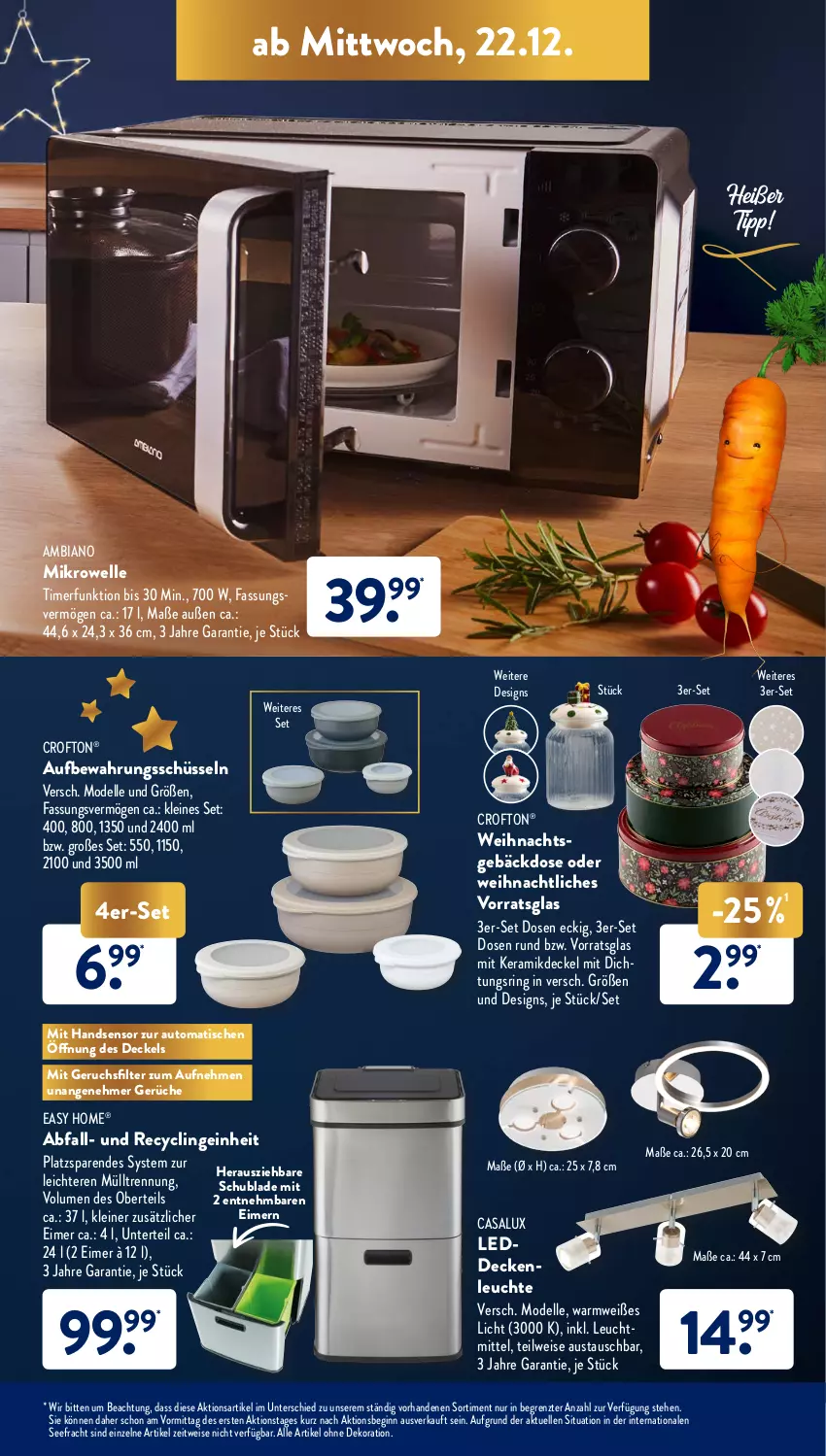 Aktueller Prospekt AldiSud - ALDI Aktuell - von 20.12 bis 24.12.2021 - strona 37 - produkty: alle artikel ohne dekoration, ambia, aust, auto, Clin, Crofton, crofton®, decke, Deckel, deckenleuchte, dekoration, dell, eimer, eis, elle, gin, leine, Leuchte, mikrowelle, Mode, ring, schüssel, Ti, timer, tisch, ZTE