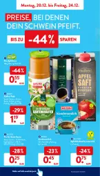 Gazetka promocyjna AldiSud - ALDI Aktuell - Gazetka - ważna od 24.12 do 24.12.2021 - strona 2 - produkty: aldi, amaro, apfel, Apfeldirektsaft, apfelmus, bio, direktsaft, eis, kaffee, kaffee-pads, kondensmilch, kräuter, milch, natur, reis, saft, salat, sauce, schwein, wein