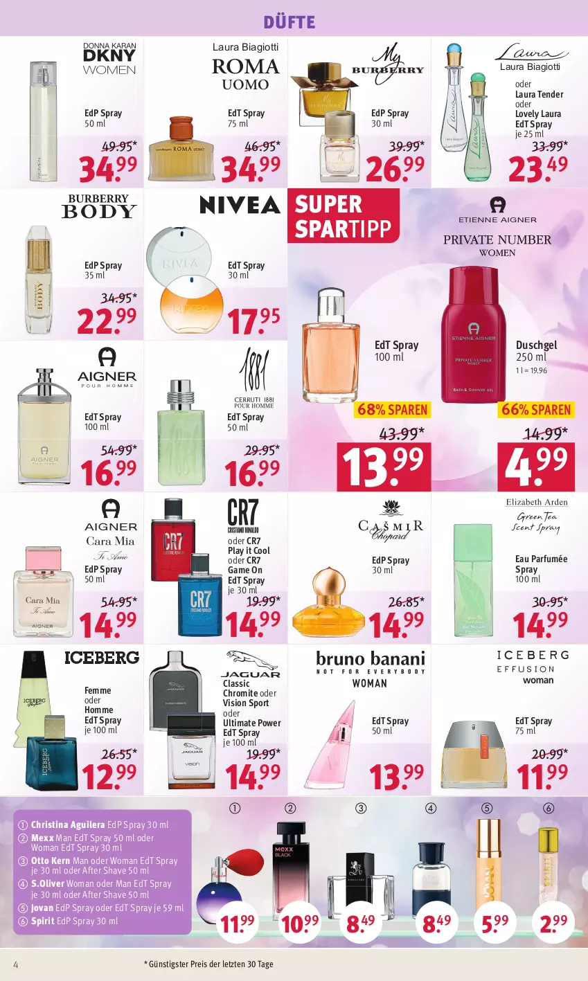 Aktueller Prospekt Rossmann - Prospekte - von 30.01 bis 03.02.2023 - strona 4 - produkty: after shave, duschgel, edp spray, edt spray, eis, laura biagiotti, Mexx, olive, Otto kern, parfum, reis, s.oliver, spartipp, Sport, tender, Ti, ZTE