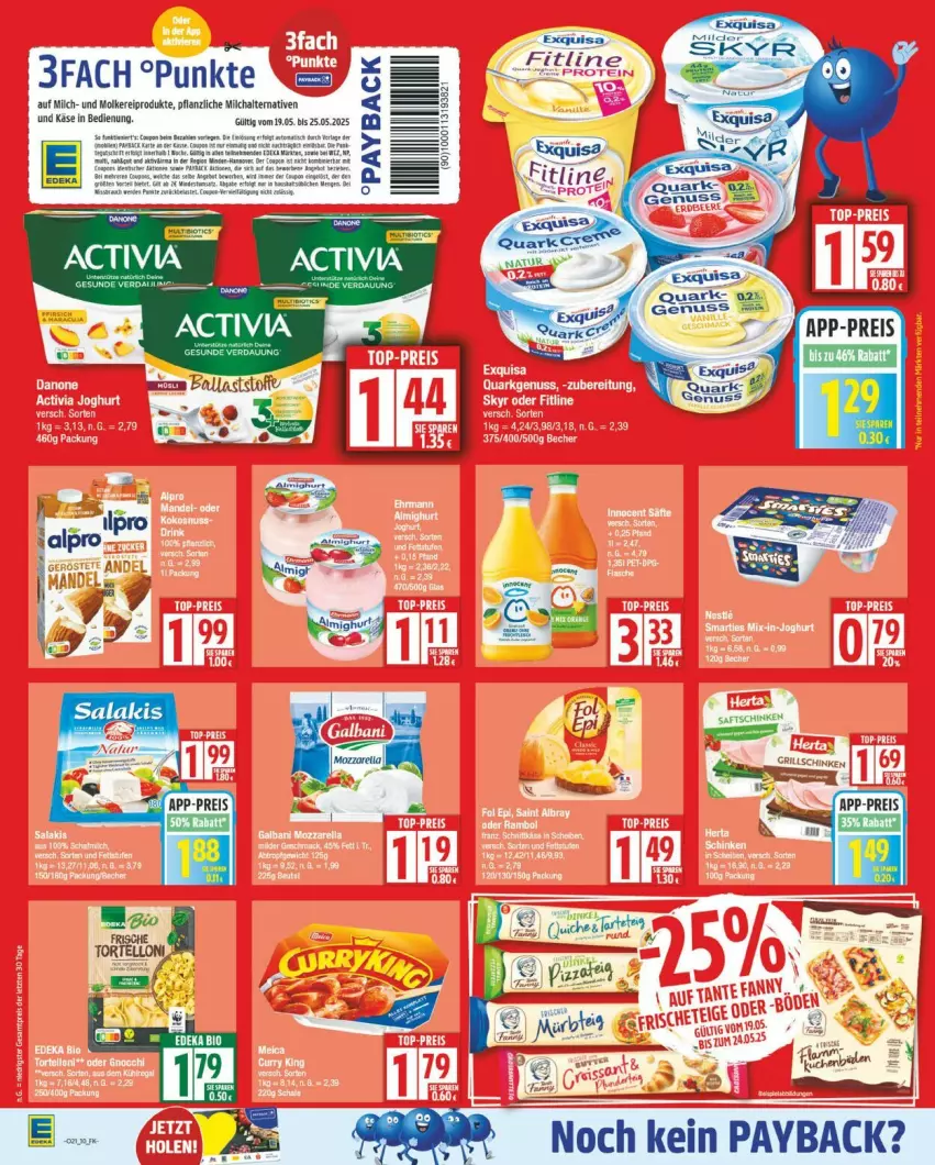 Aktueller Prospekt Edeka - Prospekte - von 19.05 bis 24.05.2025 - strona 10 - produkty: Käse, milch, molkereiprodukte, payback, Ti