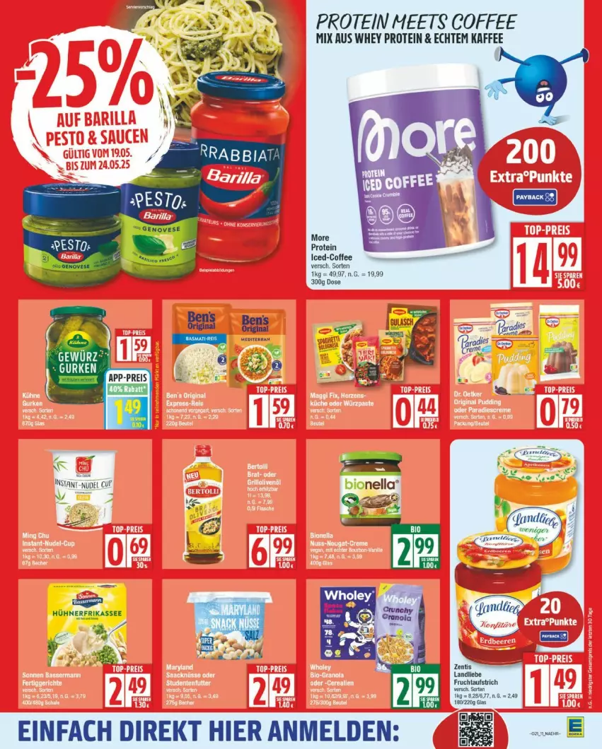 Aktueller Prospekt Edeka - Prospekte - von 19.05 bis 24.05.2025 - strona 11 - produkty: aufstrich, frucht, fruchtaufstrich, hühner, kaffee, landliebe, nerf, nudel
