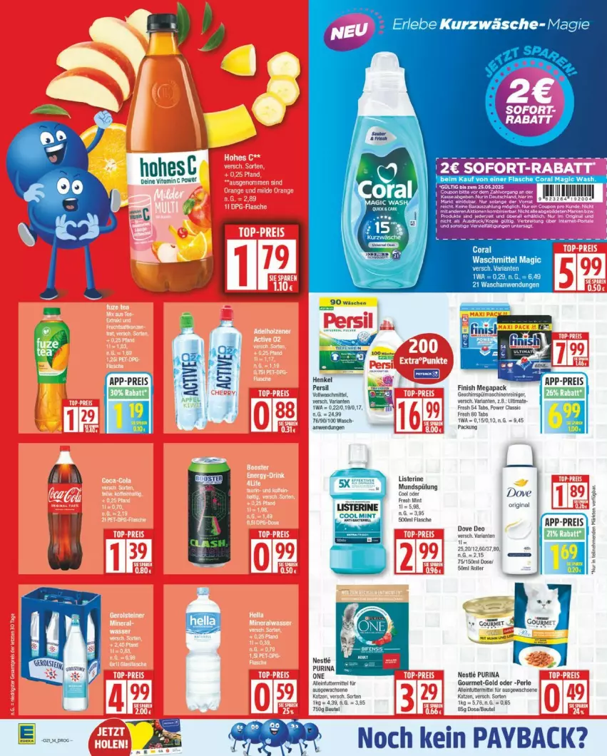Aktueller Prospekt Edeka - Prospekte - von 19.05 bis 24.05.2025 - strona 14 - produkty: deo, dove, flasche, listerine, mint, mundspülung, payback, purina, spülung, vita, waschmittel