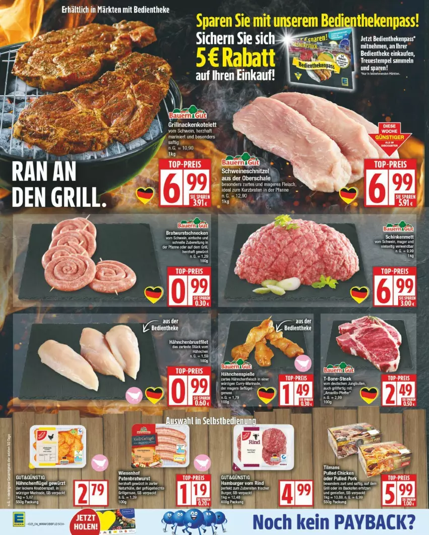 Aktueller Prospekt Edeka - Prospekte - von 19.05 bis 24.05.2025 - strona 6 - produkty: deo, eis, fisch, fische, Fischer, gewürz, grill, hähnchenflügel, kotelett, LG, Mett, reis, saft, Schal, Schale, schinken, tee, Ti, top-preis