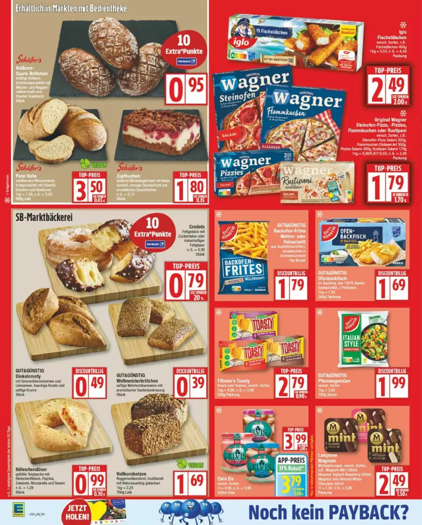Aktueller Prospekt Edeka - Prospekte - von 19.05 bis 24.05.2025 - strona 8 - produkty: blume, blumen, brötchen, eis, geback, korn, Meister, mozzarella, Parka, payback, Radio, rel, rum, saft, sesam, Tasche, Ti, tisch, zwiebel, zwiebeln