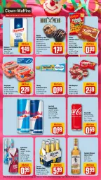 Gazetka promocyjna Rewe - Prospekte - Gazetka - ważna od 10.02 do 10.02.2024 - strona 7 - produkty: babybel, beere, beeren, Blaubeer, blaubeere, blueberry, Cap, captain morgan, coca-cola, cola, corona, creme, delikatess senf, drink, eis, energy drink, fisch, kakao, karlsberg, karlsberg mixery, lorenz, mehl, mini babybel, Mixer, mixery, Muffin, muffins, red bull, rezept, rezepte, salat, saltletts, saupiquet, schoko, schokolade, schokoladen, senf, thomy, thunfisch, Ti, weizenmehl