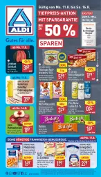 Gazetka promocyjna Aldi Nord - Von Montag - Gazetka - ważna od 16.08 do 16.08.2025 - strona 1 - produkty: aldi, alkohol, asti, aus der tiefkühlung, baguette, balisto, beutel, Bistro Baguette, bonbons, braten, bratwurst, creme, Dr. Oetker, eis, Federmäppchen, frucht, gin, grill, krombache, krombacher, lebensmittel, leine, LG, milch, mit frucht, natur, Nektar, nektarinen, nuss, pils, radler, Rauch, reis, ring, rostbratwurst, schinken, schinkenschnitzel, schnitzel, schoko, schokolade, schokoladen, stifte, thüringer rostbratwurst, Ti, tiefpreis, wurst, Yo, ZTE