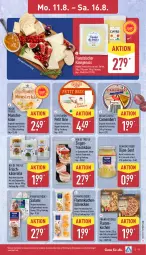 Gazetka promocyjna Aldi Nord - Von Montag - Gazetka - ważna od 16.08 do 16.08.2025 - strona 11 - produkty: asti, aus der tiefkühlung, brie, camembert, dijon-senf, doppelrahmstufe, flammkuchen, französischer weichkäse, frischkäse, gin, Käse, kuchen, lamm, Mantel, milch, nuss, salami, senf, Speck, Ti, weichkäse, ziegenfrischkäse, ZTE