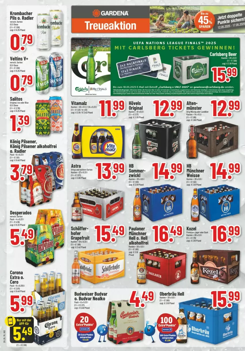 Aktueller Prospekt Trinkgut - Prospekte - von 11.05 bis 17.05.2025 - strona 2 - produkty: alkohol, Astra, budweiser, corona, eis, gin, grapefruit, könig pilsener, Kozel, krombache, krombacher, krombacher pils, malz, Paula, paulaner, pils, pilsener, radler, Ti, veltins, vita, vitamalz, WICK