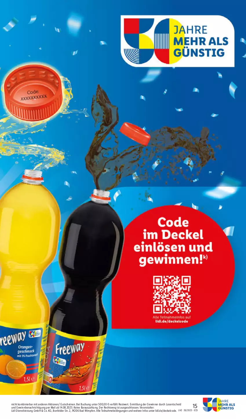 Aktueller Prospekt Lidl - Aktionsprospekt - von 26.06 bis 01.07.2023 - strona 17 - produkty: Bad, buch, cola, decke, Deckel, eis, gewinnspiel, gutschein, gutscheine, orange, reis, Ti, zitrone