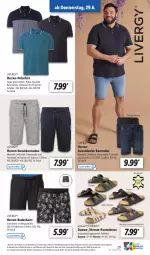 Gazetka promocyjna Lidl - Aktionsprospekt - Gazetka - ważna od 01.07 do 01.07.2023 - strona 37 - produkty: Bad, badeshorts, Bau, baumwolle, bermuda, bermudas, bett, decksohle, eis, esmara, herren-polo, hose, livergy, pantolette, pantoletten, poloshirt, Ria, schnitten, shirt, shorts, Ti, weck, wolle