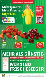 Gazetka promocyjna Lidl - Aktionsprospekt - Gazetka - ważna od 01.07 do 01.07.2023 - strona 4 - produkty: Abtei, angebot, beere, beeren, discount, eis, ente, erdbeere, erdbeeren, frucht, kirsch, kirsche, kirschen, magazin, obst, Obst und Gemüse, reis, Ti, und gemüse
