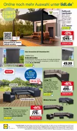 Gazetka promocyjna Lidl - Aktionsprospekt - Gazetka - ważna od 01.07 do 01.07.2023 - strona 54 - produkty: angebot, angebote, braun, Cap, cappuccino, cin, decke, dell, deo, eis, elle, gsw, kissen, lounge-set, Mode, ndk, pavillon, reis, rel, Ria, Schal, Schale, sessel, sitzkissen, sonnenschutz, telefon, Ti, tisch, uhr, uv-schutz, Yo