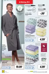 Gazetka promocyjna Lidl - Aktionsprospekt - Gazetka - ważna od 05.03 do 05.03.2022 - strona 18 - produkty: Bad, Bademantel, Bau, baumwolle, bio, bio-baumwolle, duschtuch, handtücher, Mantel, mit bio-baumwolle, Nagelfeile, ndk, reine baumwolle, Schal, Schale, Schere, Ti, tuc, tücher, wolle