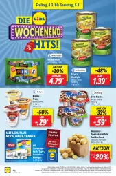 Gazetka promocyjna Lidl - Aktionsprospekt - Gazetka - ważna od 05.03 do 05.03.2022 - strona 46 - produkty: angebot, coupon, eintöpfe, eis, elle, erasco, froop, geschirr, gutschein, kartoffel, kartoffeln, monte, Müller, müller froop, reiniger, schwamm, Schwammtuch, speisekartoffeln, telefon, teller, Ti, topf, tuc, zott, Zott Monte, ZTE