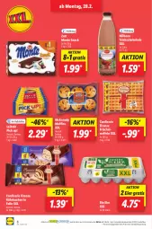 Gazetka promocyjna Lidl - Aktionsprospekt - Gazetka - ważna od 05.03 do 05.03.2022 - strona 8 - produkty: bio, Bona, eier, eis, elle, kuchen, leibniz, mcennedy, Milbona, monte, Muffin, muffins, ndk, Pick Up!, preisvorteil, reis, Schal, Schale, schoko, schokolade, snack, teller, Ti, waffeln, zott, Zott Monte
