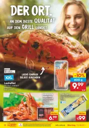 Gazetka promocyjna Netto Marken-Discount - Filial-Angebote - Gazetka - ważna od 18.06 do 18.06.2022 - strona 12 - produkty: aqua, baguette, butter, eis, filet, garnelen, grill, Holz, knoblauch, Knoblauchbaguette, kräuter, kräuterbutter, lachs, lachsfilet, meggle, ndk, reis, Schal, Schale, Ti, tisch, versandkostenfrei