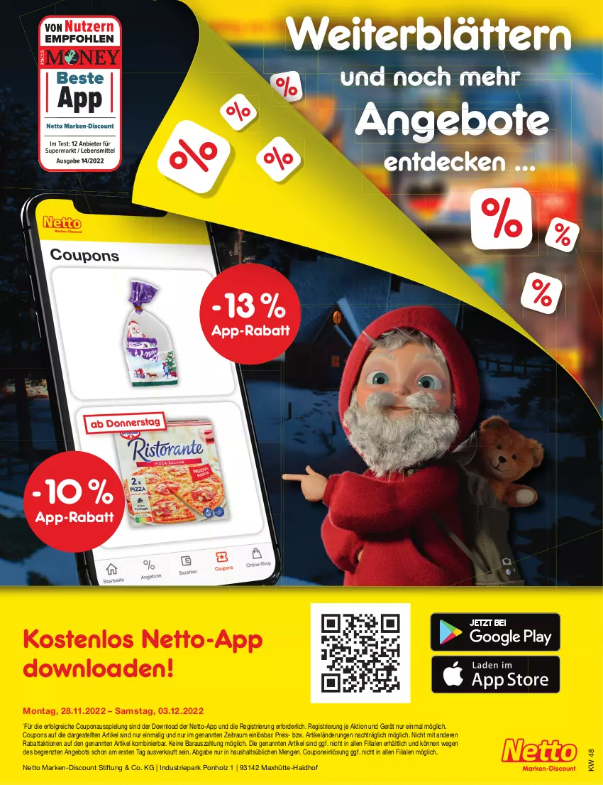 Aktueller Prospekt Netto Marken-Discount - Filial-Angebote - von 28.11 bis 03.12.2022 - strona 43 - produkty: angebot, angebote, coupon, coupons, decke, discount, eis, Holz, LG, marken-discount, reis, Ti, ZTE