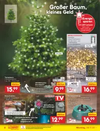 Gazetka promocyjna Netto Marken-Discount - Filial-Angebote - Gazetka - ważna od 03.12 do 03.12.2022 - strona 10 - produkty: batterie, batterien, Bau, eis, fernbedienung, Kette, Lampe, leds, leine, lichterkette, messer, ndk, Rauch, reis, Tannenbaum, teppich, Ti, timer, wasser, wassertank, Weihnachtsbaum