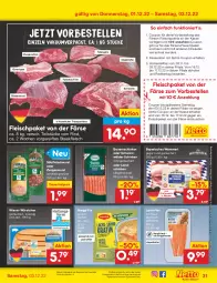 Gazetka promocyjna Netto Marken-Discount - Filial-Angebote - Gazetka - ważna od 03.12 do 03.12.2022 - strona 33 - produkty: angebot, aqua, auer, Bau, Bauer, Bauernschinken, bestpreis, coupon, dauertiefpreis, eis, elle, entrecôte, erde, Falsches Filet, filet, fleisch, fleischwurst, gewürz, HP, lachs, lachsfilet, landschinken, maggi, maggi fix, merl, reis, rind, rinder, schinken, schwarzwälder schinken, Sport, steak, steakhüfte, tafelspitz, Ti, tiefpreis, tisch, wiener, wiener würstchen, wurst, wurst in selbstbedienung, würstchen, ZTE