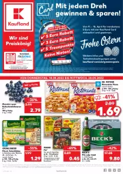 Gazetka promocyjna Kaufland - Gazetka - ważna od 20.04 do 20.04.2022 - strona 1 - produkty: beck's, beere, beeren, beutel, coupon, coupons, Dr. Oetker, eis, erde, gewinnspiel, grünländer, heidelbeere, heidelbeeren, Käse, küche, maggi, maggi fix, pils, pizza, pril, Rauch, reis, ristorante, ristorante pizza, rum, schnittkäse, Spiele, Ti, würfel