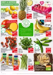Gazetka promocyjna Kaufland - Gazetka - ważna od 20.04 do 20.04.2022 - strona 14 - produkty: ananas, angebot, asti, banane, bananen, bio, bio-bananen, bio-zitronen, cocktail, eis, feldsalat, früchte, gurke, kartoffel, kartoffeln, LG, mac, mango, obst, Obst und Gemüse, petersilie, Pink Lady, rispentomaten, sac, salat, spargel, tafeläpfel, Ti, tisch, tomate, tomaten, trolli, und gemüse, zitrone, zitronen, ZTE