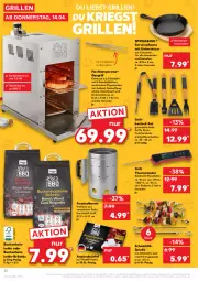 Gazetka promocyjna Kaufland - Gazetka - ważna od 20.04 do 20.04.2022 - strona 32 - produkty: angebot, anzündkamin, backofen, batterie, besteck, besteck-set, briketts, buch, edelstahl, eis, gasgrill, grill, grillrost, herdarten, Holz, holzkohle, Kamin, LG, ndk, Ofen, pfanne, Pinzette, Schal, Schale, schlauch, senf, spülmaschinen, thermometer, Ti, Untersetzer, würfel, ZTE