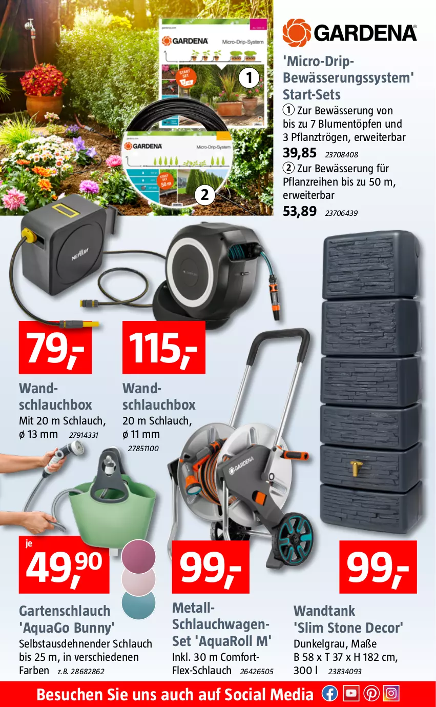 Aktueller Prospekt Bauhaus - Prospekte - von 23.05 bis 29.05.2022 - strona 7 - produkty: aqua, blume, blumen, decor, Garten, gartenschlauch, LG, rwe, schlauch, schlauchwagen