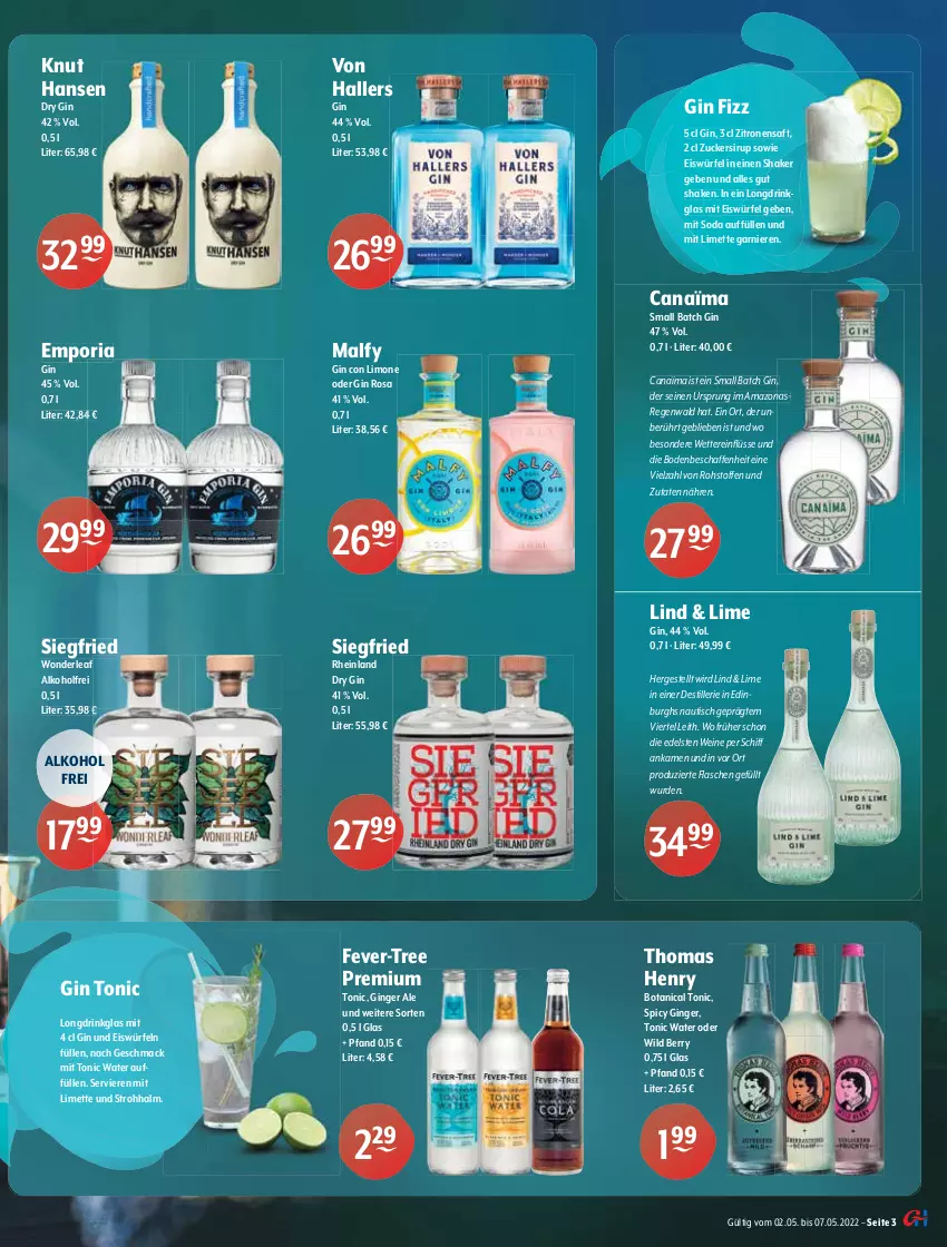 Aktueller Prospekt Getraenke Hoffmann - Prospekte - von 02.05 bis 07.05.2022 - strona 3 - produkty: alkohol, asti, Blüte, drink, dry gin, eis, eiswürfel, elle, fever-tree, flasche, garnier, gin, ginger, ginger ale, kirsch, Koriander, limette, limo, mac, Mett, nuss, Ria, saft, shake, sirup, Soda, Spezi, tee, thomas henry, Ti, tisch, tonic, tonic water, wein, weine, Wild, wild berry, würfel, zitrone, zitronen, zitronensaft, zucker