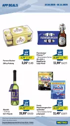 Gazetka promocyjna Metro - App Deals - Gazetka - ważna od 01.11 do 01.11.2025 - strona 2 - produkty: bügel, bügelflasche, burger, coupon, ferrero, Ferrero Rocher, Finish, flasche, flensburger, geschirr, geschirrspülmittel, getränk, getränke, Palette, pils, pilsener, spülmittel, Ti