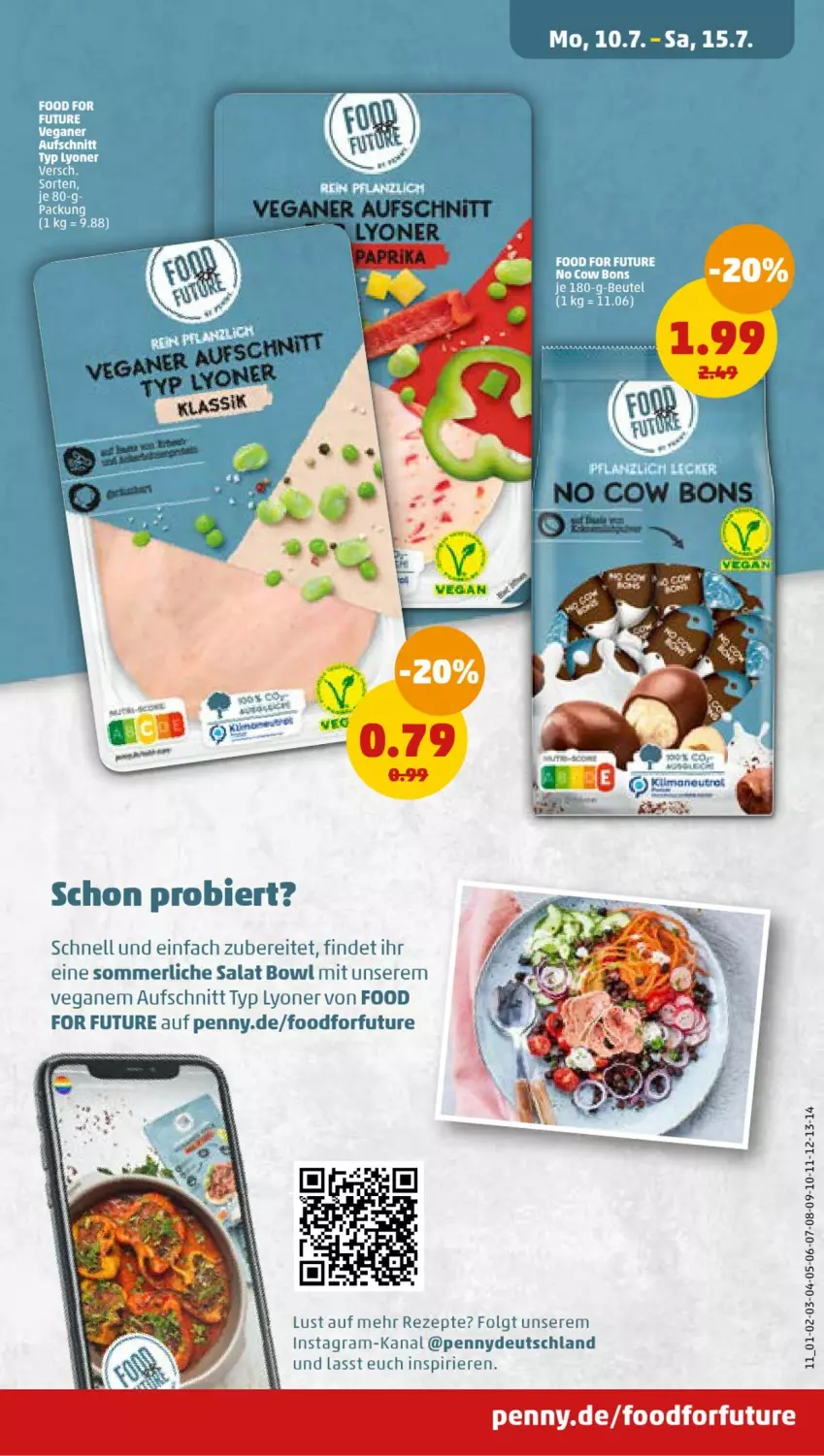 Aktueller Prospekt Penny - Prospekte - von 10.07 bis 15.07.2023 - strona 11 - produkty: aufschnitt, bier, LG, lyoner, merl, rezept, rezepte, salat, Yo