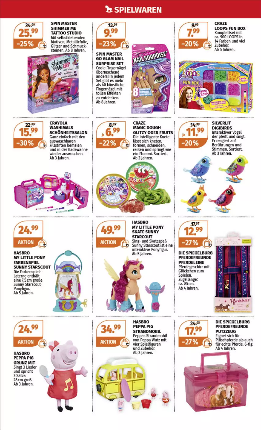 Aktueller Prospekt Mueller - Spielwaren-Angebote - von 29.05 bis 04.06.2022 - strona 7 - produkty: Bad, Badewanne, decke, erde, Hasbro, HP, laterne, leine, Peppa Pig, Plüsch, ring, Schmuck, scout, spiegel, Spiele, stifte, Ti, Wanne, Yo