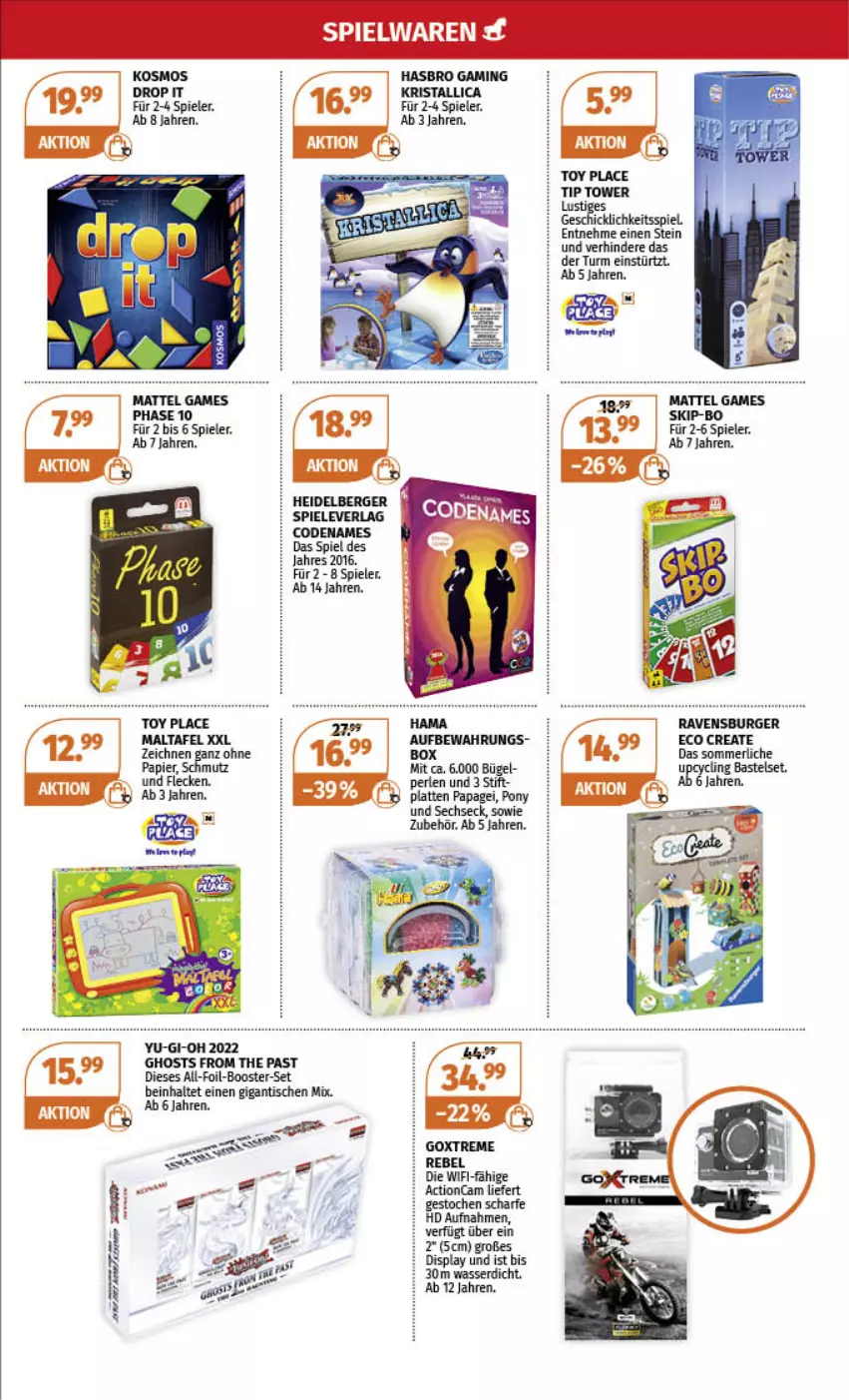 Aktueller Prospekt Mueller - Spielwaren-Angebote - von 29.05 bis 04.06.2022 - strona 8 - produkty: actioncam, Berger, bügel, burger, hama, Hasbro, Lusti, Mattel, merl, papier, ravensburger, Spiele, Ti, tisch, wasser