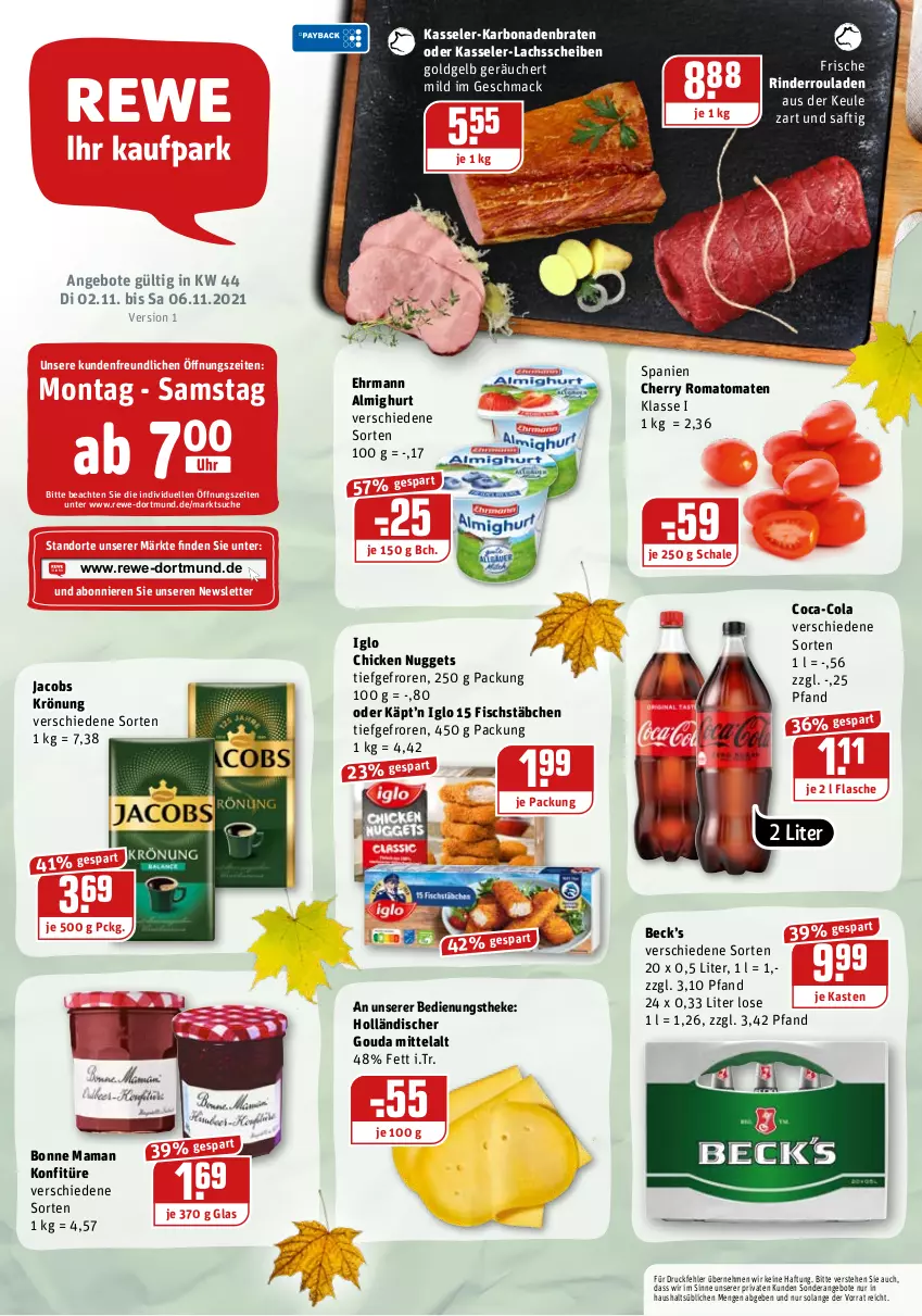 Aktueller Prospekt Rewe - REWE Ihr Kaufpark - von 02.11 bis 06.11.2021 - strona 1