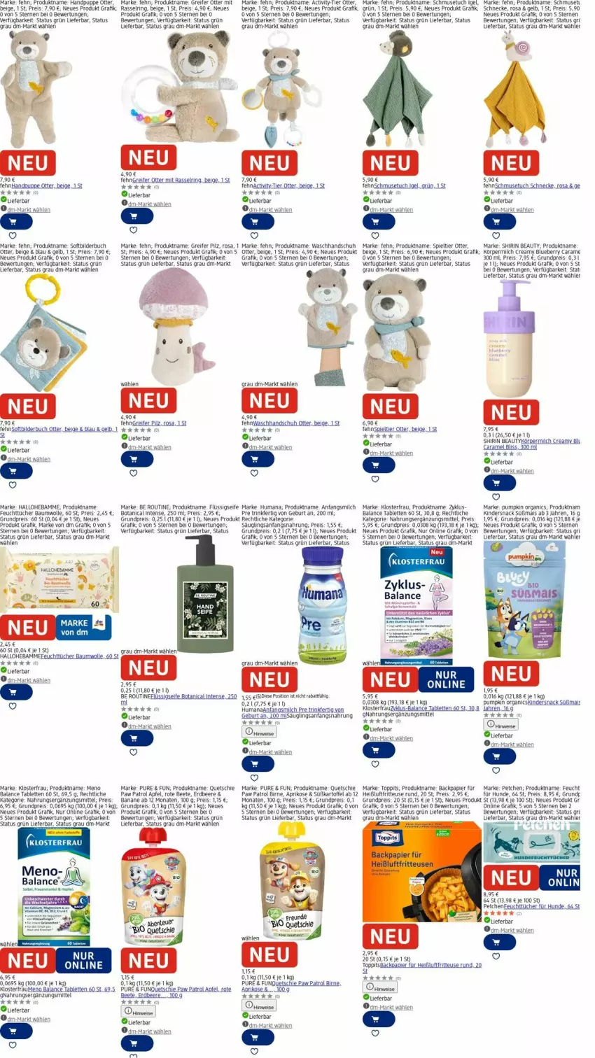 Aktueller Prospekt Dm Drogerie - Prospekte - von 10.11 bis 19.11.2025 - strona 1 - produkty: apfel, aprikose, banane, Bau, baumwolle, beere, blueberry, buch, caramel, eier, eis, erdbeere, feuchttücher, flüssigseife, fritteuse, Heißluftfritteuse, HP, kartoffel, Kinder, mac, mais, Mantel, milch, papier, Paw Patrol, Puppe, reis, ring, sac, Seife, snack, tablet, tablett, Tablette, Ti, toppits, tuc, tücher, usb, waschhandschuh, wolle