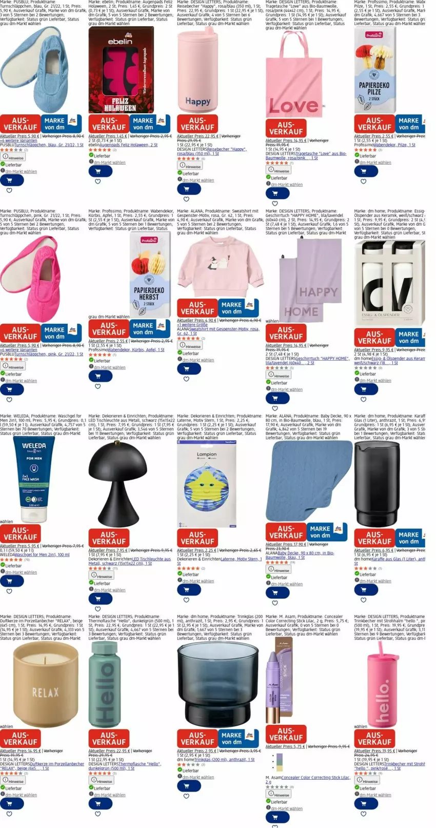 Aktueller Prospekt Dm Drogerie - Prospekte - von 10.11 bis 19.11.2025 - strona 17 - produkty: apfel, Bau, baumwolle, Becher, bio, bio-baumwolle, decke, Duftkerze, eis, elle, erde, essig, flasche, geschirr, geschirrtuch, kerze, Kürbis, laterne, lavendel, LED Tischleuchte, Leuchte, LG, papier, pilze, Profissimo, reis, rel, Ria, shirt, sim, Sweatshirt, Tasche, Ti, tisch, tischleuchte, tragetasche, trinkbecher, trinkglas, tuc, usb, waschgel, weleda, Wels, wolle