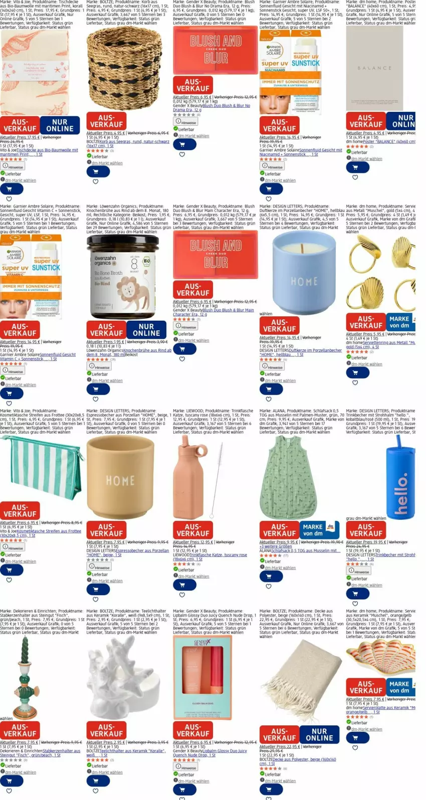 Aktueller Prospekt Dm Drogerie - Prospekte - von 10.11 bis 19.11.2025 - strona 18 - produkty: Ambre Solaire, Bau, baumwolle, Becher, bio, bio-baumwolle, Brühe, cin, decke, Duftkerze, eis, elle, espresso, fisch, flasche, garnier, kerze, Kerzenhalter, korb, kosmetik, Kosmetiktasche, latte, natur, Omep, orange, rama, reifen, reis, rind, ring, rosen, rwe, sac, schlafsack, Serviette, servietten, Serviettenring, sonnenschutz, Stabkerze, Stabkerzenhalter, Tasche, tee, Teelicht, teelichthalter, Ti, tisch, tischdecke, trinkbecher, trinkflasche, vita, Vitamin C, wolle, Yo